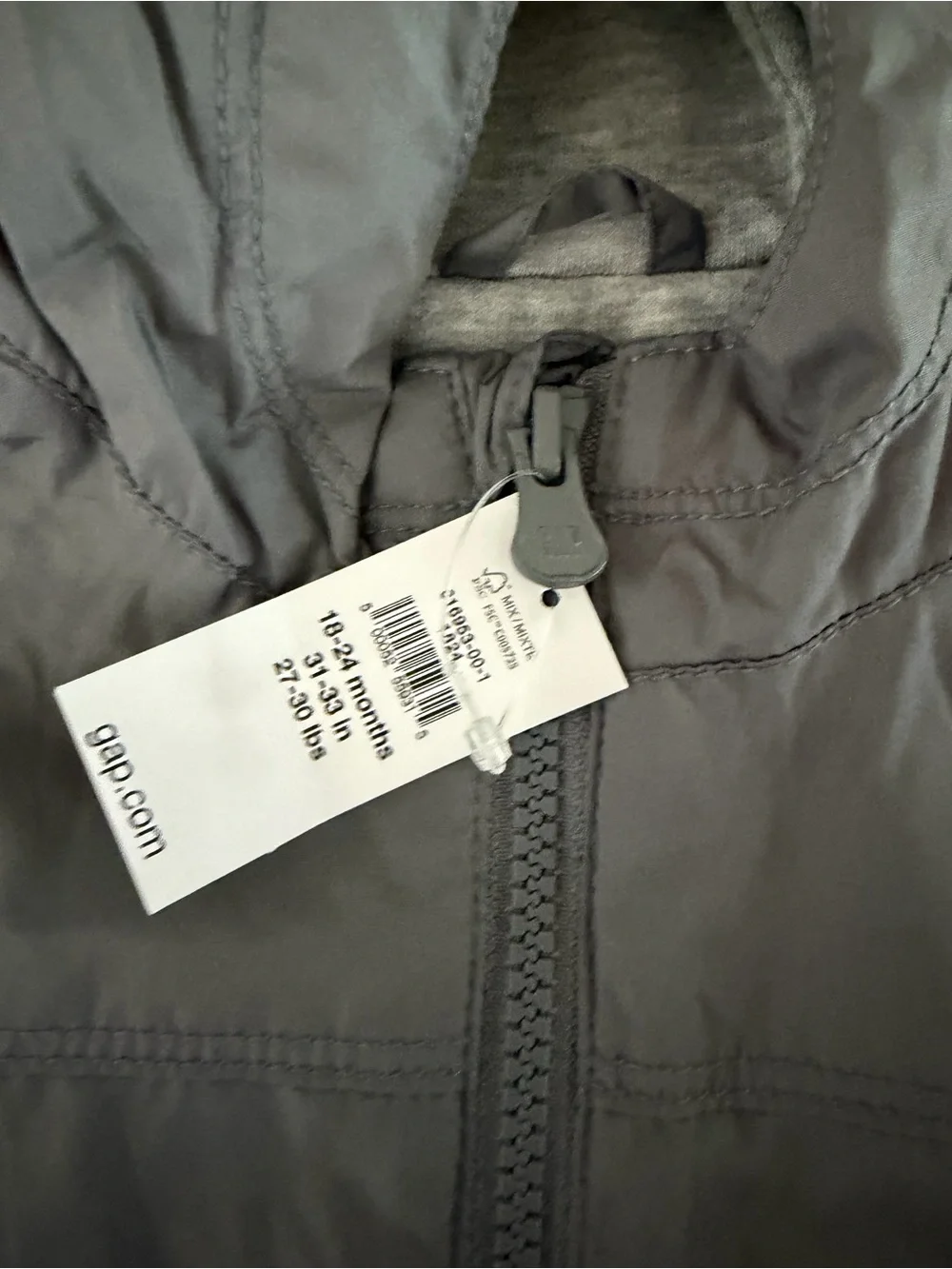 Gap NWT Grey and Red Monster Hooded Jacket